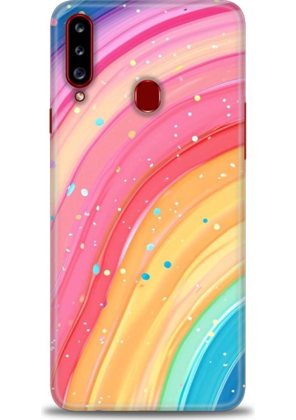 Samsung Galaxy A20S Hd Baskılı Kılıf + Seramik Tam Kaplayan Ekran Koruyucu 415