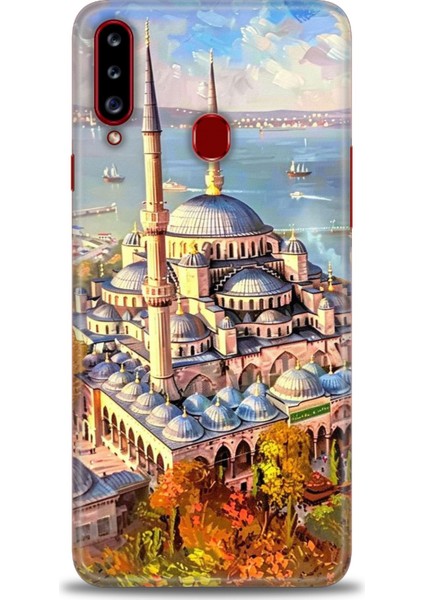 Samsung Galaxy A20S Hd Baskılı Kılıf + Seramik Tam Kaplayan Ekran Koruyucu 226