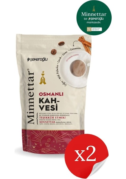 Minnettar Osmanlı Kahve 2 x 165 gr ( 2 Paket )