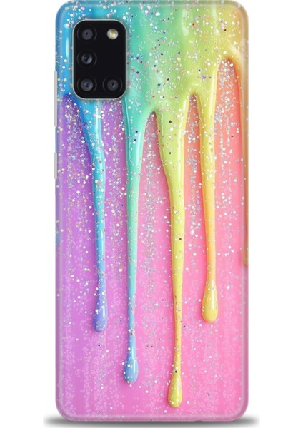 Samsung Galaxy A31 Hd Baskılı Kılıf + Seramik Tam Kaplayan Ekran Koruyucu 414