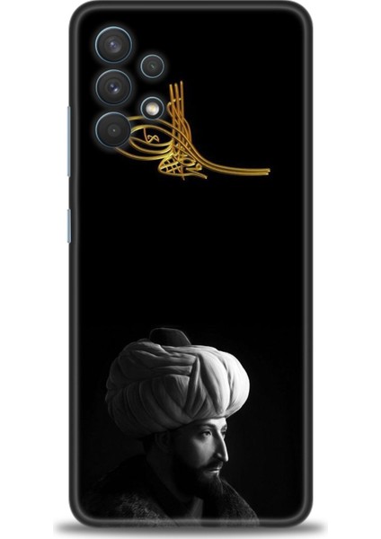 Samsung Galaxy A32 Hd Baskılı Kılıf + Seramik Tam Kaplayan Ekran Koruyucu 465
