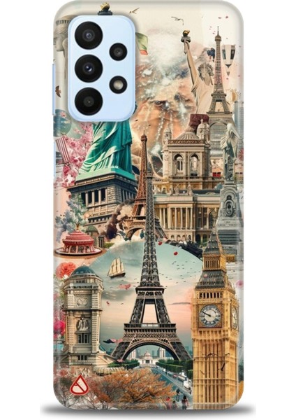 Samsung Galaxy A23 4g Hd Baskılı Kılıf + Seramik Tam Kaplayan Ekran Koruyucu 264