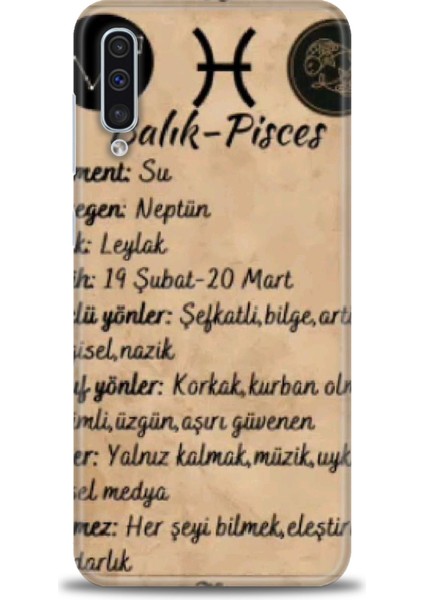 Samsung Galaxy A50 Hd Baskılı Kılıf + Seramik Tam Kaplayan Ekran Koruyucu 473