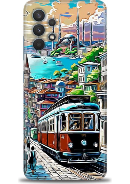 Samsung Galaxy A32 Hd Baskılı Kılıf + Seramik Tam Kaplayan Ekran Koruyucu 225