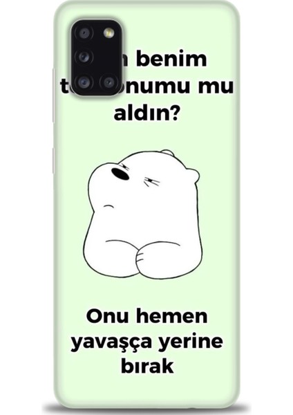 Samsung Galaxy A31 Hd Baskılı Kılıf + Seramik Tam Kaplayan Ekran Koruyucu 155