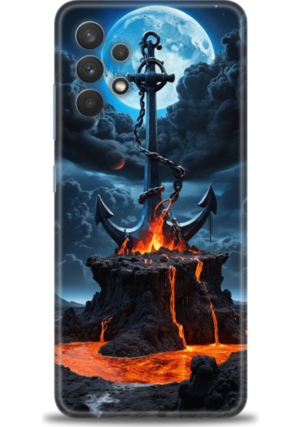 Samsung Galaxy A32 Hd Baskılı Kılıf + Seramik Tam Kaplayan Ekran Koruyucu 240