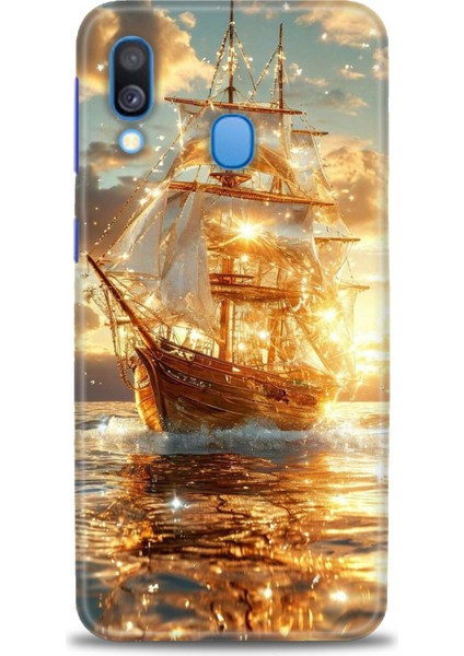 Samsung Galaxy A40 Hd Baskılı Kılıf + Seramik Tam Kaplayan Ekran Koruyucu 234