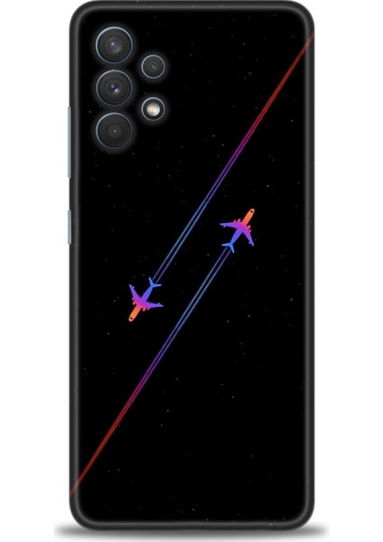 Samsung Galaxy A32 Hd Baskılı Kılıf + Seramik Tam Kaplayan Ekran Koruyucu 390