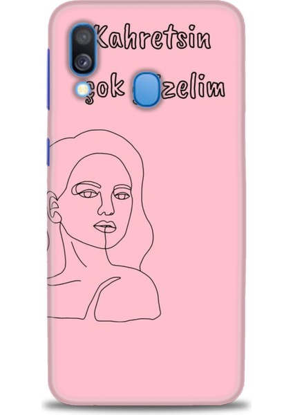 Samsung Galaxy A40 Hd Baskılı Kılıf + Seramik Tam Kaplayan Ekran Koruyucu 162