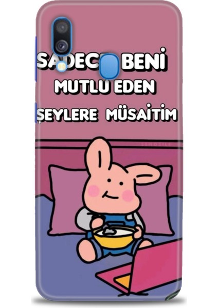 Samsung Galaxy A40 Hd Baskılı Kılıf + Seramik Tam Kaplayan Ekran Koruyucu 166