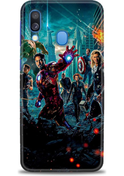 Samsung Galaxy A40 Hd Baskılı Kılıf + Seramik Tam Kaplayan Ekran Koruyucu 100