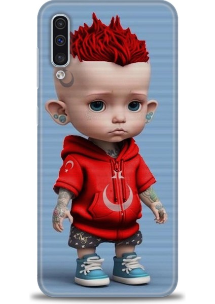 Samsung Galaxy A30S Hd Baskılı Kılıf + Seramik Tam Kaplayan Ekran Koruyucu 242