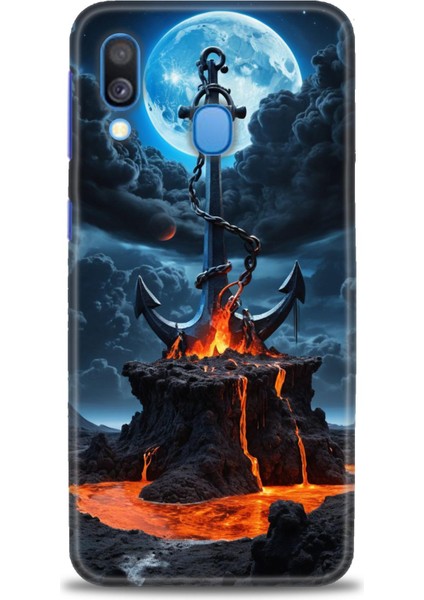 Samsung Galaxy A40 Hd Baskılı Kılıf + Seramik Tam Kaplayan Ekran Koruyucu 240