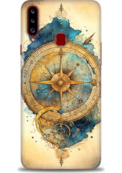 Samsung Galaxy A20S Hd Baskılı Kılıf + Seramik Tam Kaplayan Ekran Koruyucu 89