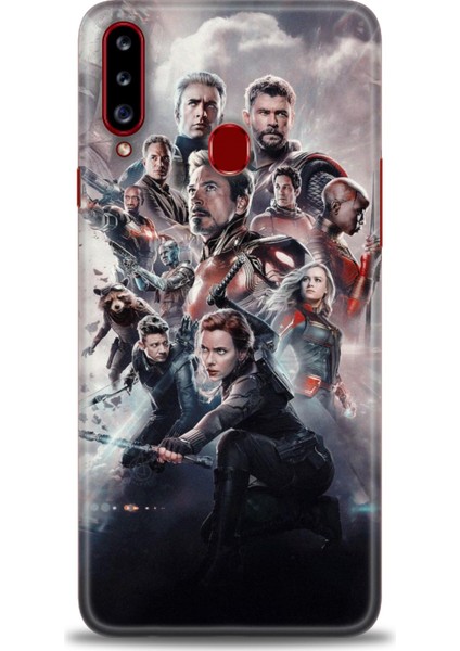 Samsung Galaxy A20S Hd Baskılı Kılıf + Seramik Tam Kaplayan Ekran Koruyucu 99