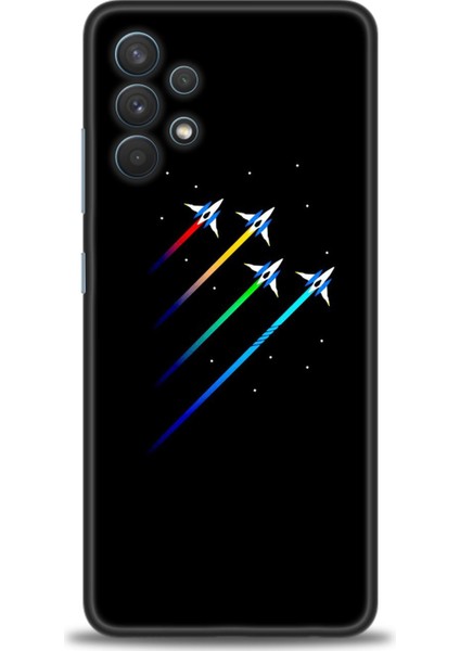 Samsung Galaxy A32 Hd Baskılı Kılıf + Seramik Tam Kaplayan Ekran Koruyucu 389