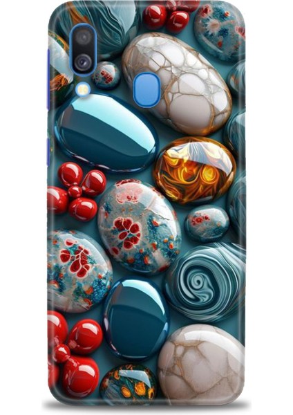 Samsung Galaxy A40 Hd Baskılı Kılıf + Seramik Tam Kaplayan Ekran Koruyucu 349