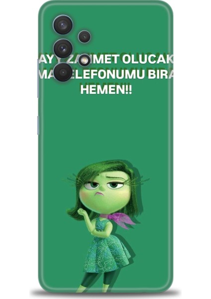 Samsung Galaxy A32 Hd Baskılı Kılıf + Seramik Tam Kaplayan Ekran Koruyucu 154