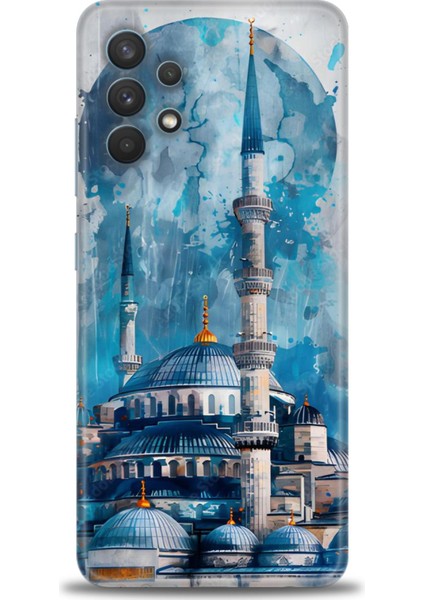 Samsung Galaxy A32 Hd Baskılı Kılıf + Seramik Tam Kaplayan Ekran Koruyucu 228
