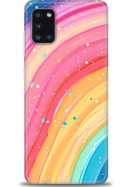 Samsung Galaxy A31 Hd Baskılı Kılıf + Seramik Tam Kaplayan Ekran Koruyucu 415