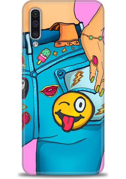 Samsung Galaxy A50S Hd Baskılı Kılıf + Seramik Tam Kaplayan Ekran Koruyucu 448