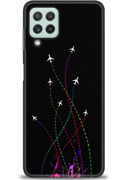 Samsung Galaxy A22 Hd Baskılı Kılıf + Seramik Tam Kaplayan Ekran Koruyucu 388