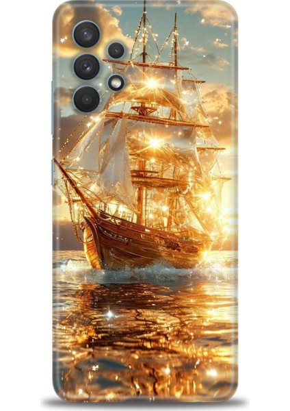 Samsung Galaxy A32 Hd Baskılı Kılıf + Seramik Tam Kaplayan Ekran Koruyucu 234