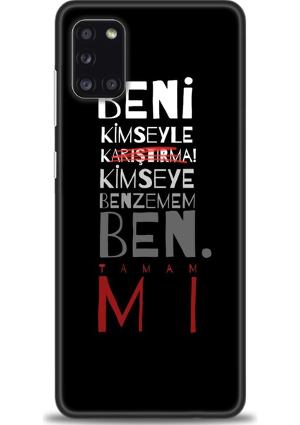 Samsung Galaxy A31 Hd Baskılı Kılıf + Seramik Tam Kaplayan Ekran Koruyucu 396
