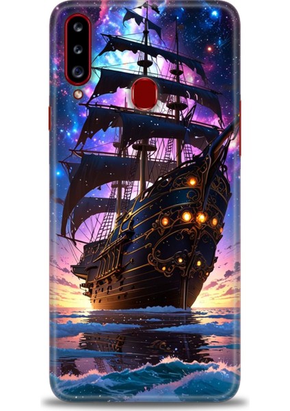 Samsung Galaxy A20S Hd Baskılı Kılıf + Seramik Tam Kaplayan Ekran Koruyucu 236