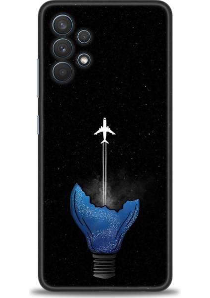Samsung Galaxy A32 Hd Baskılı Kılıf + Seramik Tam Kaplayan Ekran Koruyucu 383