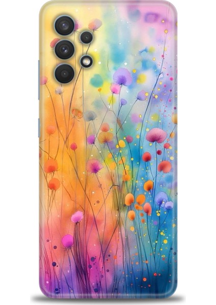 Samsung Galaxy A32 Hd Baskılı Kılıf + Seramik Tam Kaplayan Ekran Koruyucu 413