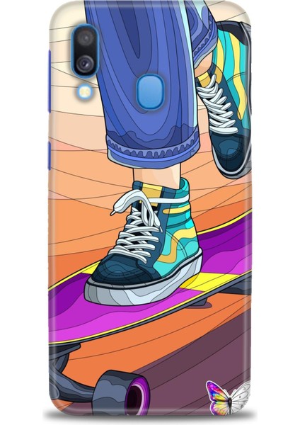 Samsung Galaxy A40 Hd Baskılı Kılıf + Seramik Tam Kaplayan Ekran Koruyucu 446