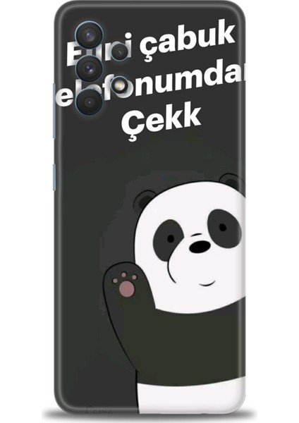 Samsung Galaxy A32 Hd Baskılı Kılıf + Seramik Tam Kaplayan Ekran Koruyucu 156