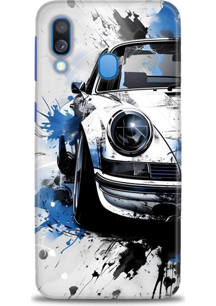 Samsung Galaxy A40 Hd Baskılı Kılıf + Seramik Tam Kaplayan Ekran Koruyucu 487