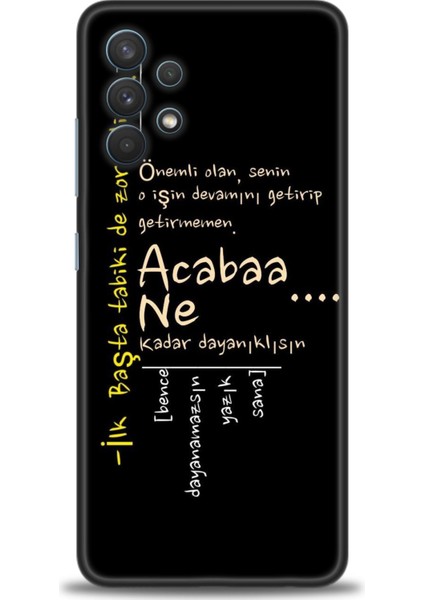 Samsung Galaxy A32 Hd Baskılı Kılıf + Seramik Tam Kaplayan Ekran Koruyucu 393