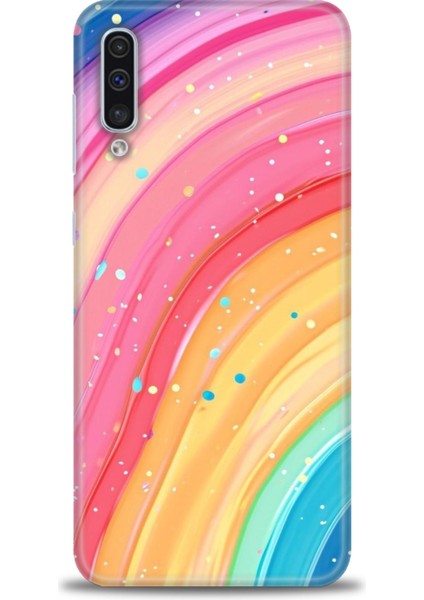 Samsung Galaxy A50 Hd Baskılı Kılıf + Seramik Tam Kaplayan Ekran Koruyucu 415