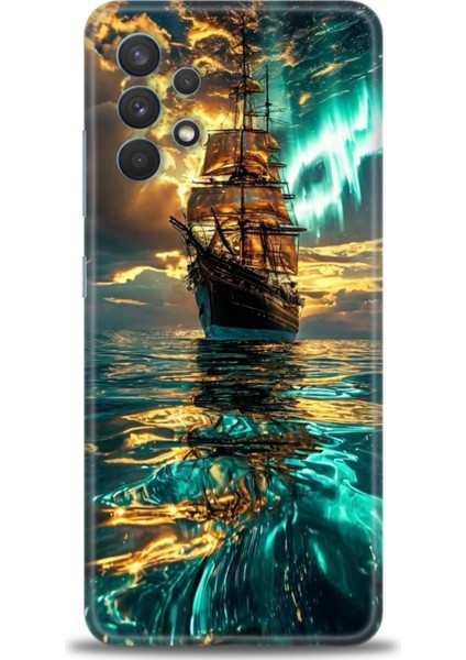 Samsung Galaxy A32 Hd Baskılı Kılıf + Seramik Tam Kaplayan Ekran Koruyucu 237