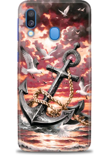 Samsung Galaxy A40 Hd Baskılı Kılıf + Seramik Tam Kaplayan Ekran Koruyucu 231