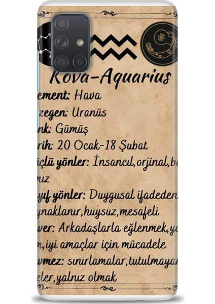 Samsung Galaxy A71 Hd Baskılı Kılıf + Seramik Tam Kaplayan Ekran Koruyucu 476