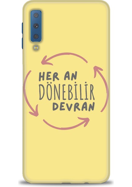 Samsung Galaxy A7 2018 Hd Baskılı Kılıf + Seramik Tam Kaplayan Ekran Koruyucu 167