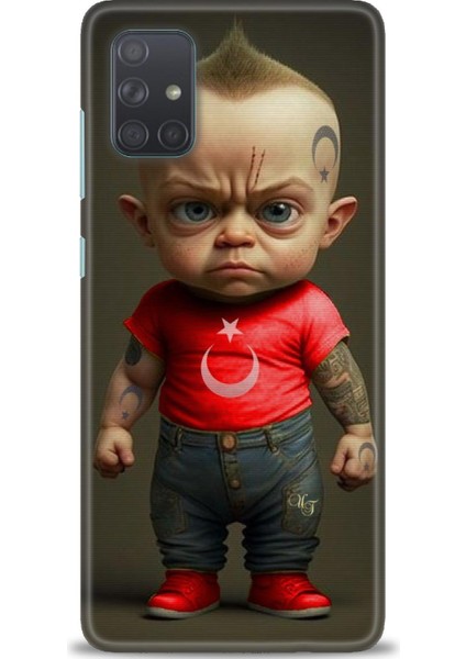 Samsung Galaxy A71 Hd Baskılı Kılıf + Seramik Tam Kaplayan Ekran Koruyucu 244