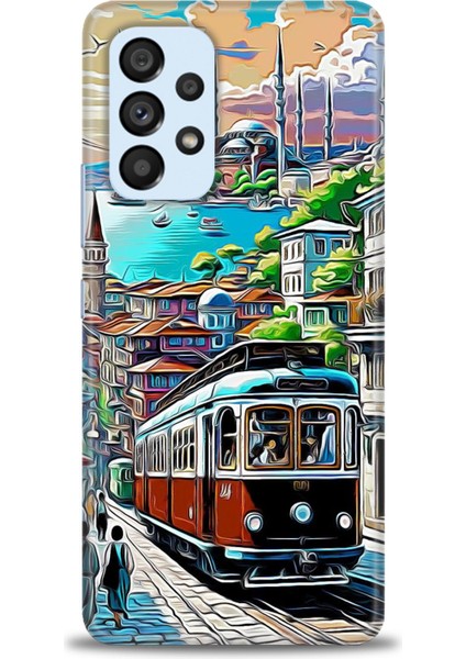 Samsung Galaxy A73 5g Hd Baskılı Kılıf + Seramik Tam Kaplayan Ekran Koruyucu 225
