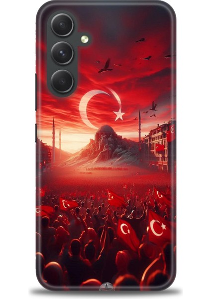 Samsung Galaxy A54 Hd Baskılı Kılıf + Seramik Tam Kaplayan Ekran Koruyucu 39