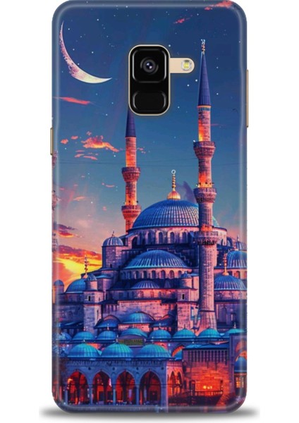 Samsung Galaxy A8 2018 Hd Baskılı Kılıf + Seramik Tam Kaplayan Ekran Koruyucu 227