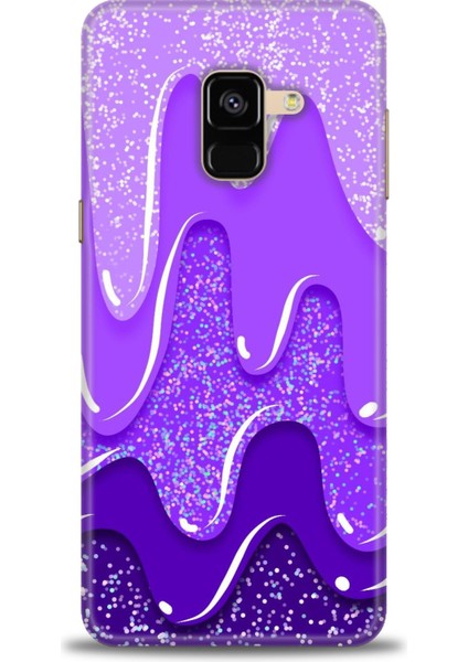 Samsung Galaxy A8 2018 Hd Baskılı Kılıf + Seramik Tam Kaplayan Ekran Koruyucu 421