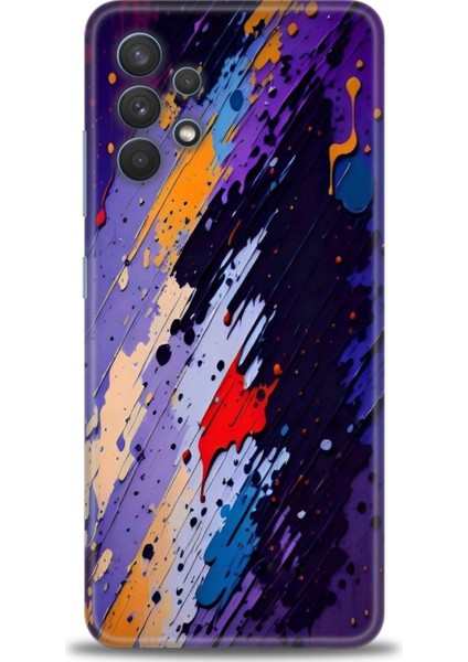 Samsung Galaxy A32 Hd Baskılı Kılıf + Seramik Tam Kaplayan Ekran Koruyucu 436