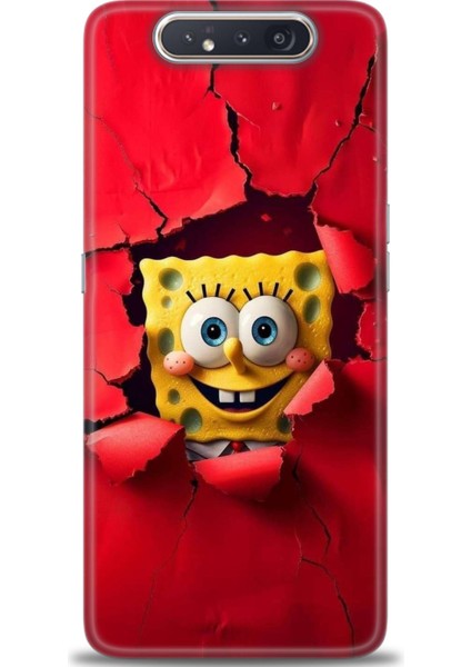 Samsung Galaxy A80 Hd Baskılı Kılıf + Seramik Tam Kaplayan Ekran Koruyucu 458