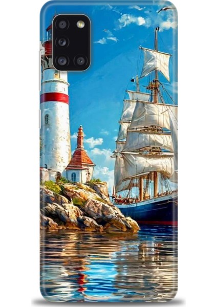 Samsung Galaxy A31 Hd Baskılı Kılıf + Seramik Tam Kaplayan Ekran Koruyucu 239