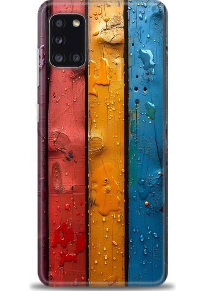 Samsung Galaxy A31 Hd Baskılı Kılıf + Seramik Tam Kaplayan Ekran Koruyucu 435
