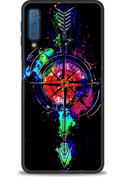 Samsung Galaxy A7 2018 Hd Baskılı Kılıf + Seramik Tam Kaplayan Ekran Koruyucu 86